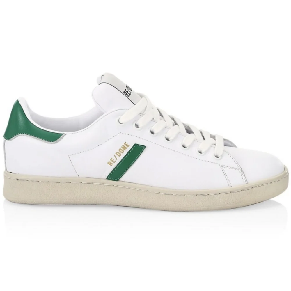 Redone 70s Sneaker Tennis Shoe Green + White Sz 40 10